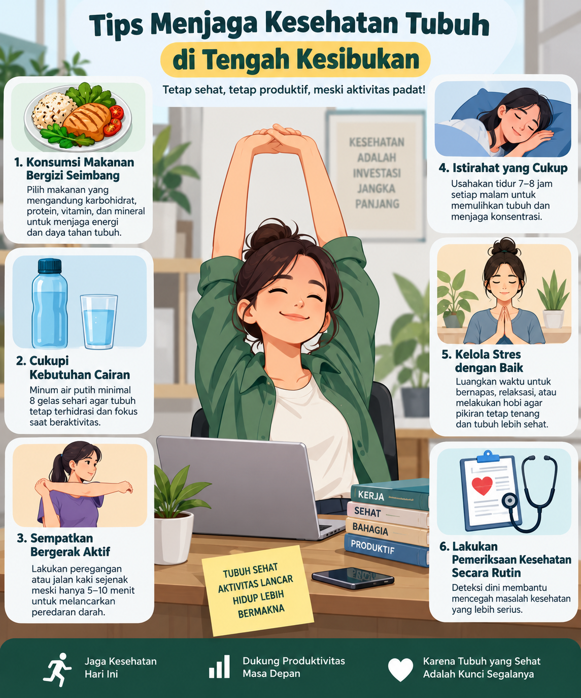 Menjaga Kesehatan Tubuh di Tengah Kesibukan